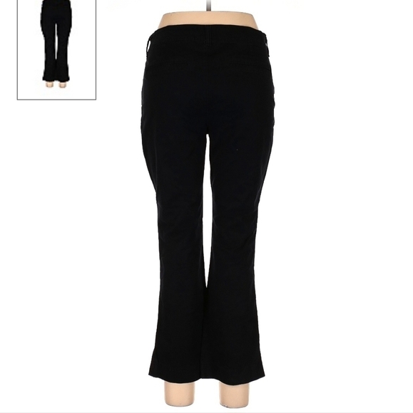 Old Navy Black Boot-Cut Chino Pants Women's Size 10 Regular Everyday Neutral EUC - Picture 2 of 5